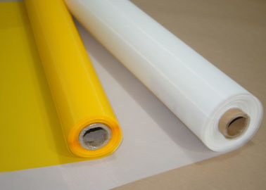 China Witte/Gele Polyester het Vastbouten Doek 120 Netwerk voor Glasdruk, 158 Micron leverancier
