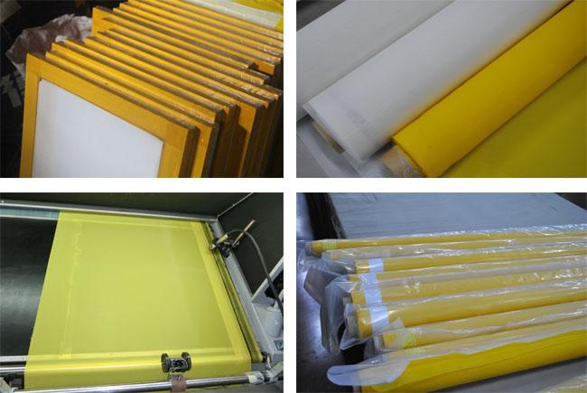 Laag Verlengingsmonofilament de Druknetwerk van het Polyesterscherm met Wit en Geel